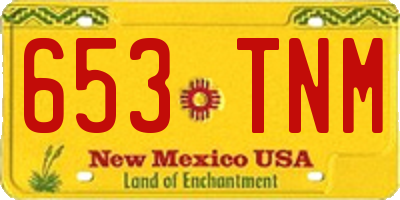 NM license plate 653TNM