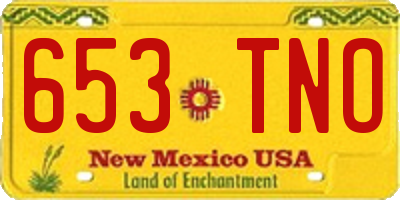 NM license plate 653TNO