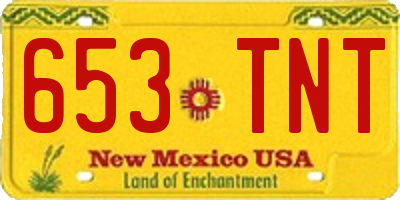 NM license plate 653TNT