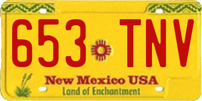 NM license plate 653TNV