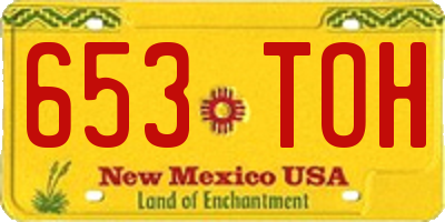 NM license plate 653TOH
