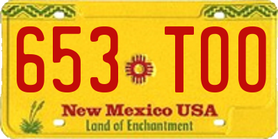 NM license plate 653TOO