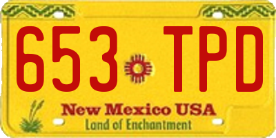 NM license plate 653TPD
