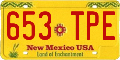NM license plate 653TPE