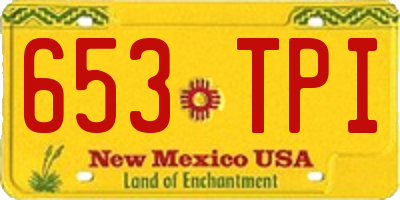 NM license plate 653TPI