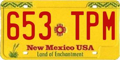 NM license plate 653TPM