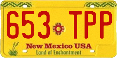 NM license plate 653TPP