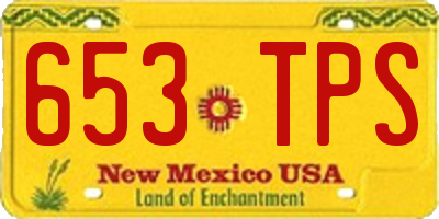 NM license plate 653TPS