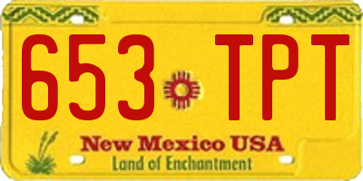 NM license plate 653TPT