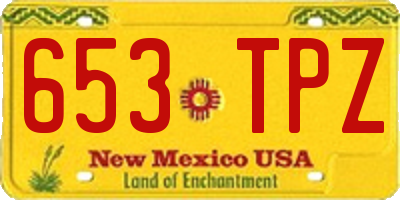 NM license plate 653TPZ