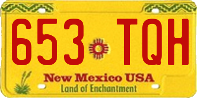 NM license plate 653TQH