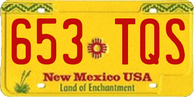 NM license plate 653TQS