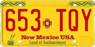 NM license plate 653TQY
