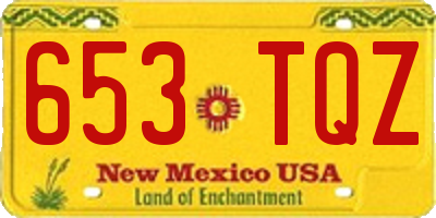 NM license plate 653TQZ