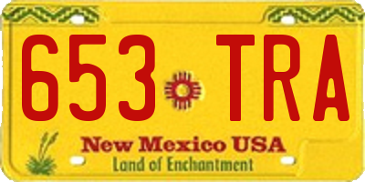 NM license plate 653TRA