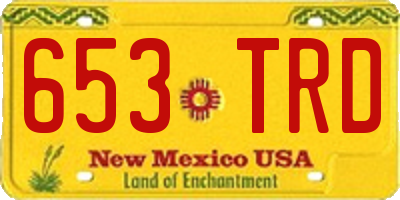 NM license plate 653TRD