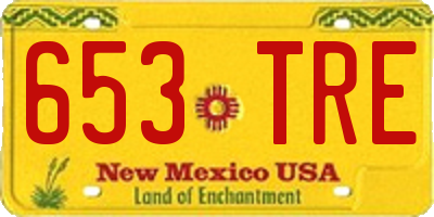 NM license plate 653TRE