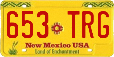 NM license plate 653TRG