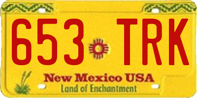NM license plate 653TRK