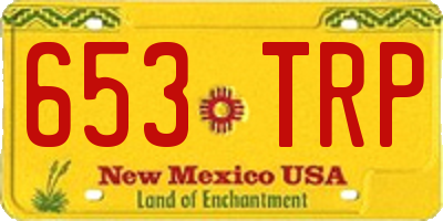 NM license plate 653TRP