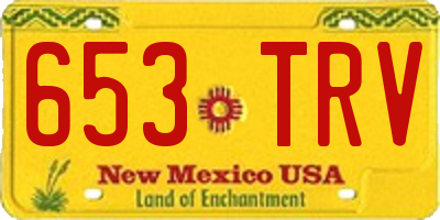 NM license plate 653TRV