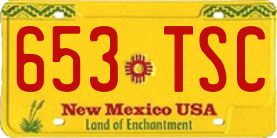 NM license plate 653TSC