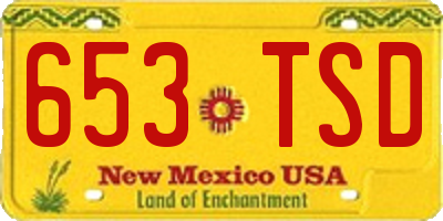 NM license plate 653TSD
