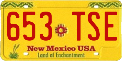 NM license plate 653TSE