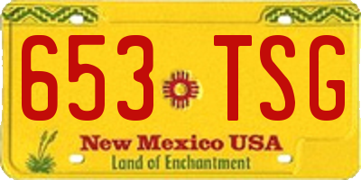 NM license plate 653TSG