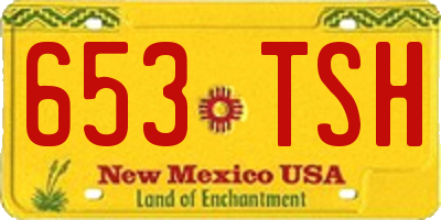 NM license plate 653TSH