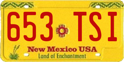 NM license plate 653TSI