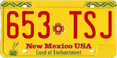 NM license plate 653TSJ
