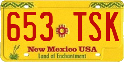 NM license plate 653TSK