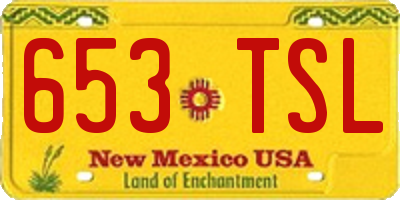 NM license plate 653TSL