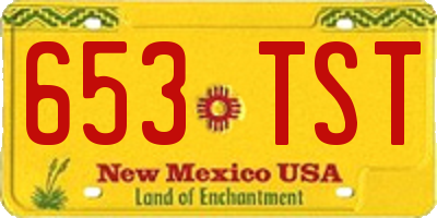 NM license plate 653TST