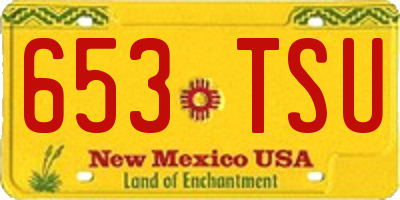 NM license plate 653TSU