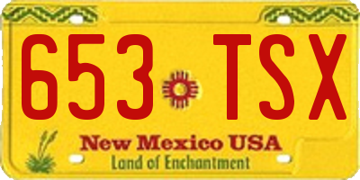 NM license plate 653TSX
