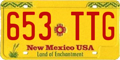 NM license plate 653TTG