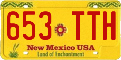 NM license plate 653TTH