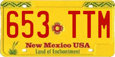 NM license plate 653TTM