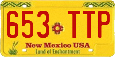 NM license plate 653TTP