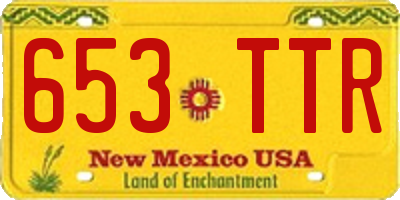 NM license plate 653TTR