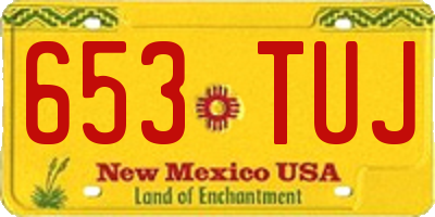 NM license plate 653TUJ