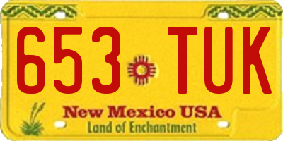 NM license plate 653TUK