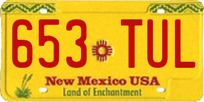 NM license plate 653TUL