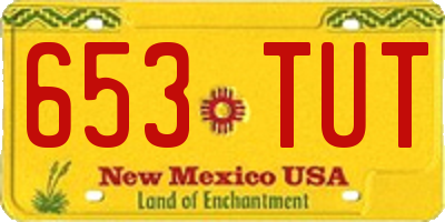 NM license plate 653TUT