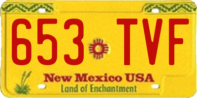 NM license plate 653TVF