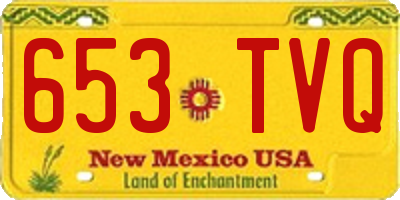 NM license plate 653TVQ