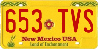 NM license plate 653TVS