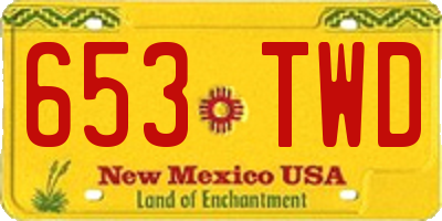 NM license plate 653TWD